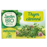 Infusion Bio Thym citronné JARDIN BIO ETIC - 20 sachets - 30g