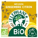 Infusion bio gingembre citron ELEPHANT - 20 sachets - 34g