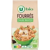 Céréales fourrées chocolat noisettes bio, sachet 375g