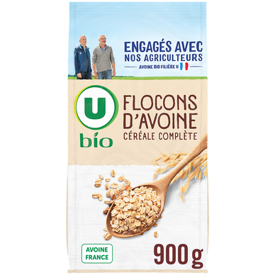 Flocons d'avoine petits U BIO paquet 900g