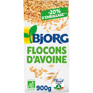 Céréales flocons d'avoine complète Bio BJORG - Sachet 900g