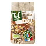 Muesli croustillant duo pépites chocolat au lait et noir bio, TERRES&CEREALES, sachet 1kg