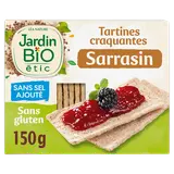Tartines craquantes sarrasin ssa s/gluten JARDIN BIO 150g