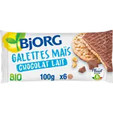 Galettes maïs Chocolat au lait BIO Sans gluten BJORG - Paquet de  100g