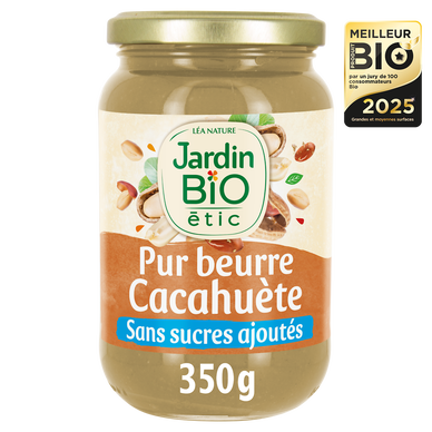 Beurre de cacahuetes bio JARDIN BIO 350g