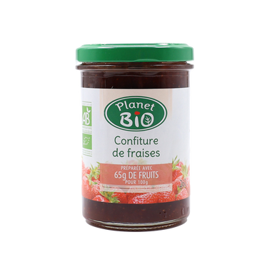 Confiture de fraises bio PLANET BIO 260g