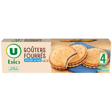 Gâteaux Goûters bio fourrés chocolat au lait 185g