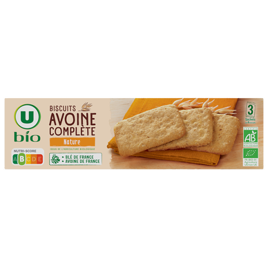 Biscuits à l'avoine complète nature bio 130g