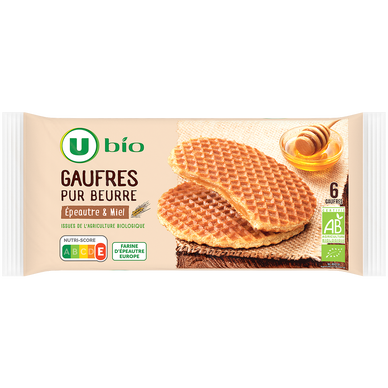 Gaufre au miel et à la farine d'épeautre bio boîte de 175g