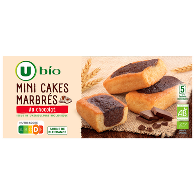 Cakes marbrés au chocolat bio paquet de 125g