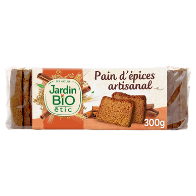 Pain d'épices artisanal bio JARDIN BIO, 300g