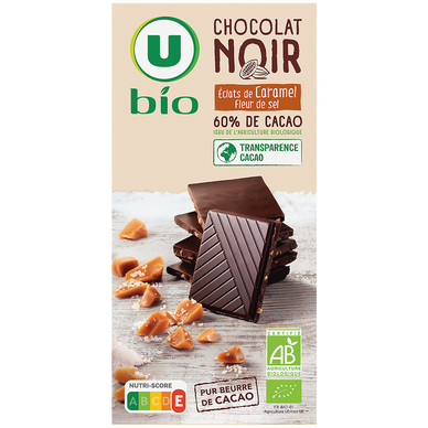 Chocolat noir caramel pointe de sel  - Tablette 100g