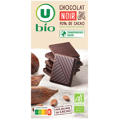 Chocolat noir 70% tablette 100g