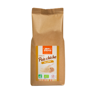 Farine de pois chiche bio sans gluten MONFOURNIL, 500g