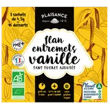 Préparation bio pour flan et entremets vanille sans sucres ajoutés PLAISANCE BIO, 8 sachets de 4,5g, 36g