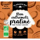 Entremet non sucré praliné bio PLAISANCE BIO,  8 sachets, 1/4 litre, 40g