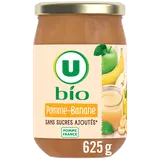 Purée de pomme banane sans sucres ajoutés, bocal 625g