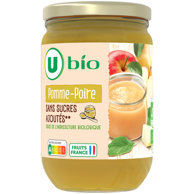 Purée pomme poire sans sucres ajoutés  625g