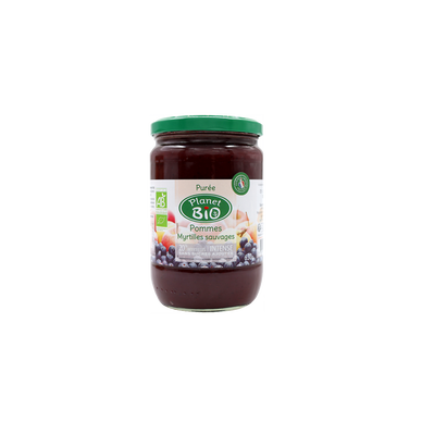 Purée de pommes myrtilles PLANET BIO, 630g