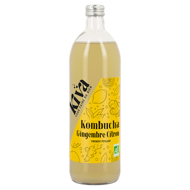 KIVA / KOMBUCHA GINGEMBRE CITRON BIO / 75CL / BOUTEILLE VERR