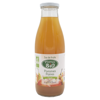 Pur jus de pomme et poire bio, PLANET BIO, bocal de 75cl