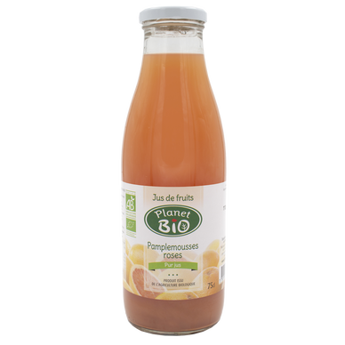 Jus de pamplemousse rose, BIO, bocal de 75cl