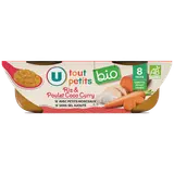Plat bébé du midi Riz & Poulet Coco Curry, dès 8 mois - 2x200g