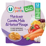 Plat bébé assiette Carotte, tomate, maïs, haricots rouges, dès 12 mois- 230g - Repas bébé