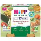 Petits mijotés semoule aux légumes poulet dès 6 mois HIPP 2x190g