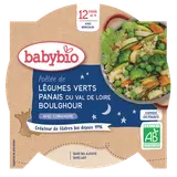BABYBIO - Plat bébé du soir Légumes verts, panais, boulghour, dès 12 mois - 230g