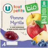 Dessert bébé Pomme myrtille, dès 8 mois - 4x100g- Petits pots bébé