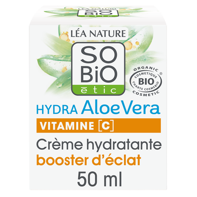 Crème hydratante SO BIO booster d'éclat vitamine C et aloé véra 50ml
