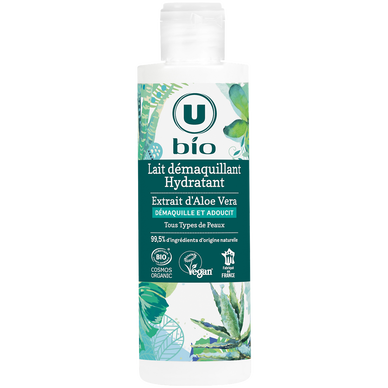 Lait démaquillant hydratant à l'aloe vera  flacon de 200ml