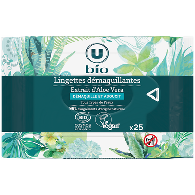 Lingettes démaquillantes tous types de peaux  x25