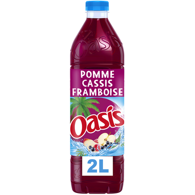 Boisson aux fruits Pomme Cassis Framboise OASIS - la bouteille de 2L