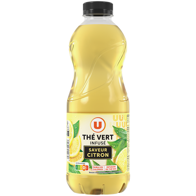 Boisson thé glacé vert saveur citron - Bouteille 1L