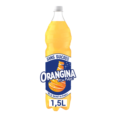 Soda Sans sucres à l'orange ORANGINA - la bouteille de 1,5L