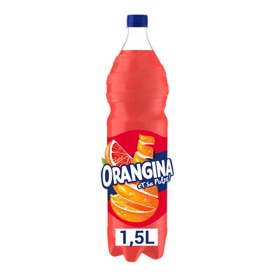 Soda à l'orange sanguine ORANGINA ROUGE - la bouteille de 1,5L