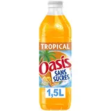 Boisson aux fruits Sans sucres Tropical OASIS - la bouteille de 1,5L