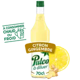 Boisson concentrée à diluer citron et gingembre PULCO - bouteille de 70cl