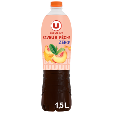Boisson au thé Saveur pêche zéro, bouteille de 1,5l
