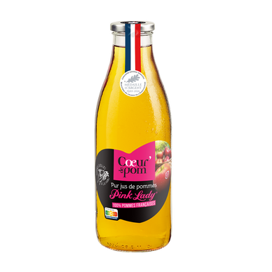Pétillant de fruits pomme COEUR DE POM', bouteille de 75cl