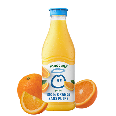 Pur jus réfrigéré orange sans pulpe Sans sucres ajoutés - INNOCENT - 900ml
