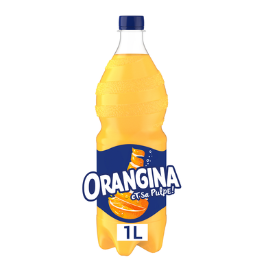 Soda à l'orange ORANGINA - la bouteille de 1L