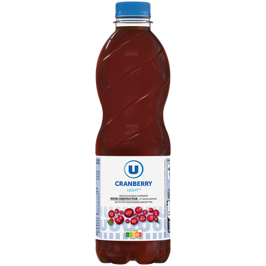 Boisson cranberry light  bouteille de 1l