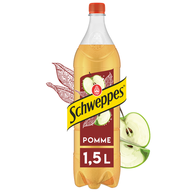 Soda saveur Pomme SCHWEPPES - la bouteille de 1,5L