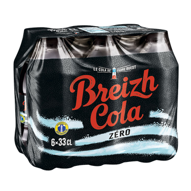 Soda BREIZH COLA zéro, pack bouteille 6x33cl