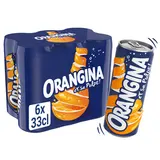 Soda à l'orange ORANGINA - le pack de 6 canettes de 33cl