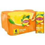Boisson Thé Glacé Pêche - LIPTON ICE TEA - Pack Canettes 6x33cl