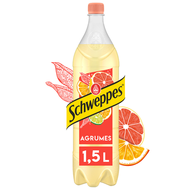 Soda saveur Agrumes SCHWEPPES - la bouteille de 1,5L